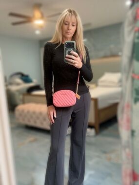 Michael Kors Rose Grapefruit Small Oval Camera Crossbody